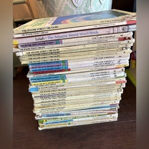 The Sesame Street Book Club & Library & TreasuryVintage Hardcover Set Lot Of 39